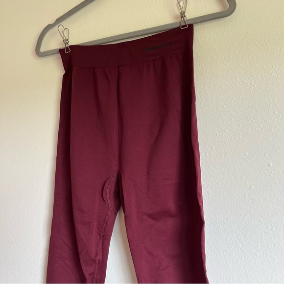 NWT Organic Basics Active Leggings in Burgundy High Rise Women's Tights Sz M-L - Picture 7 of 16